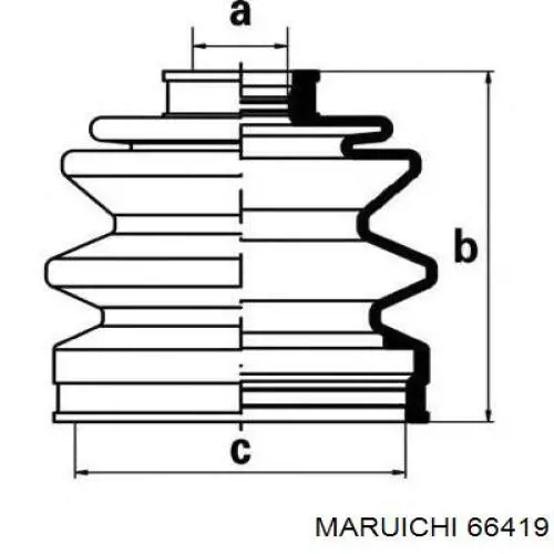 66419 Maruichi-156 пыльник шруса передней полуоси наружный