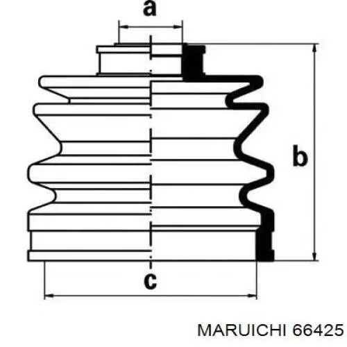 66425 Maruichi-156 пыльник шруса передней полуоси наружный