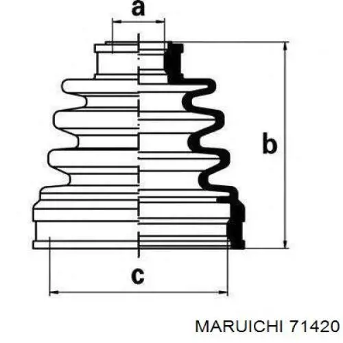 Пыльник ШРУСа внутренний 71420 Maruichi-156