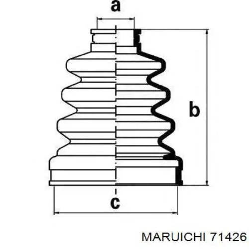 71426 Maruichi-156 пыльник шруса передней полуоси внутренний