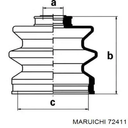 72411 Maruichi-156 пыльник шруса передней полуоси внутренний