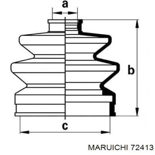 72413 Maruichi-156 пыльник шруса передней полуоси наружный