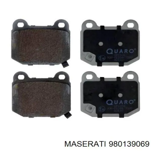 980139069 Maserati Колодки тормозные дисковые комплект