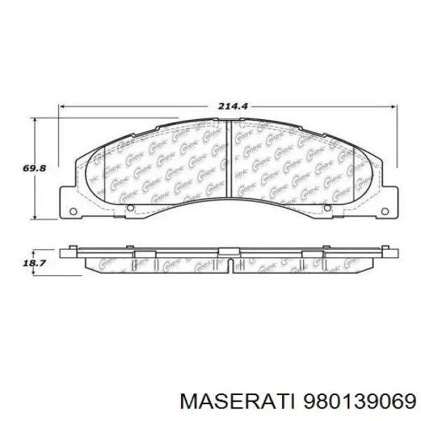 Колодки дисковые  Maserati 980139069 цена, от 26.22 USD