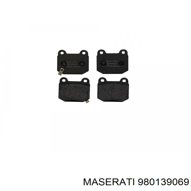 Купить 980139069 Maserati Колодки тормозные задние, дисковые