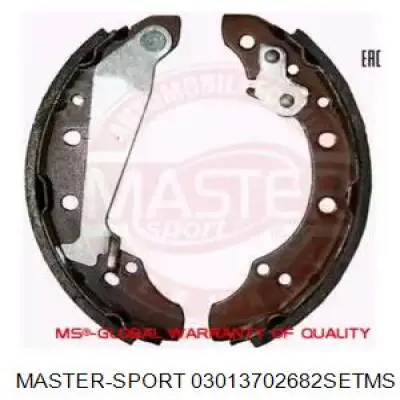 Задние барабанные колодки 03013702682SETMS Master-sport