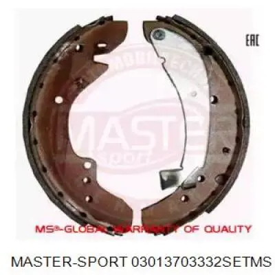 Задние барабанные колодки 03013703332SETMS Master-sport