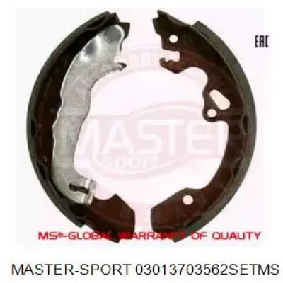 Задние барабанные колодки 03013703562SETMS Master-sport