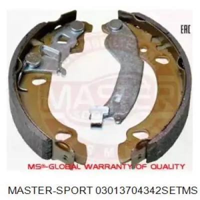 03013704342-SET-MS Master-sport колодки тормозные задние барабанные