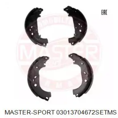 Задние барабанные колодки 03013704672SETMS Master-sport