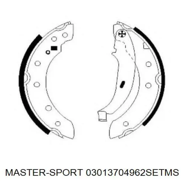 Купить 03013704962SETMS Master-sport Задние барабанные тормозные колодки
