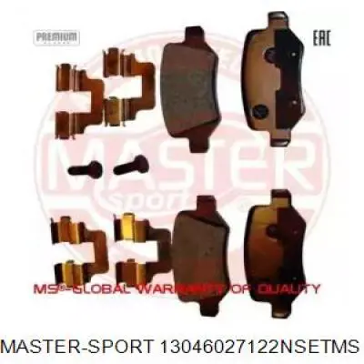 13046027122NSETMS Master-sport колодки тормозные задние дисковые