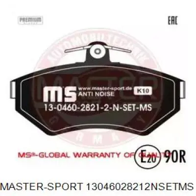 Передние тормозные колодки 13046028212NSETMS Master-sport