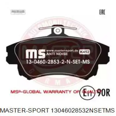 Передние тормозные колодки 13046028532NSETMS Master-sport