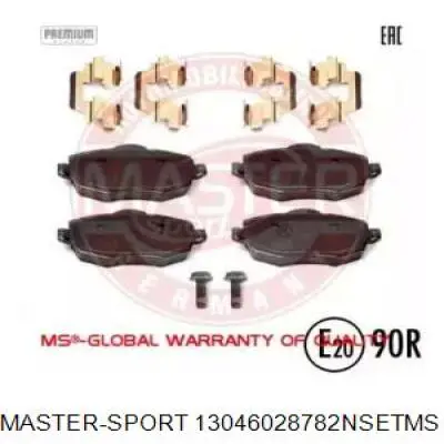 Передние тормозные колодки 13046028782NSETMS Master-sport