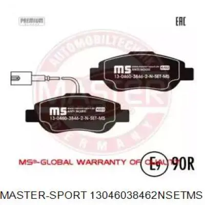 Передние тормозные колодки 13046038462NSETMS Master-sport