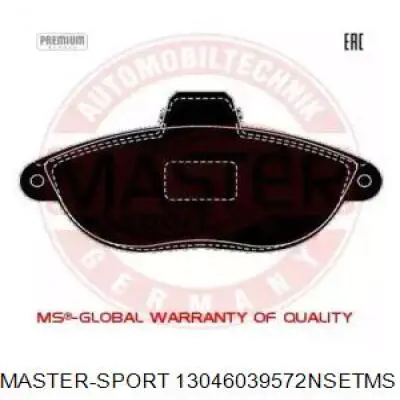 Передние тормозные колодки 13046039572NSETMS Master-sport