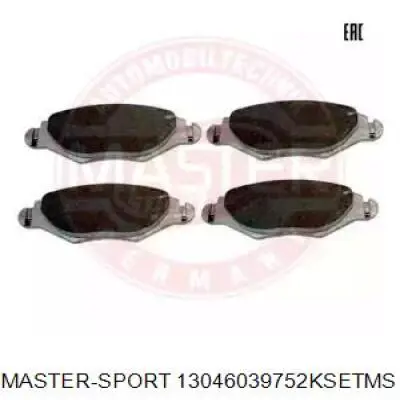 Передние тормозные колодки 13046039752KSETMS Master-sport