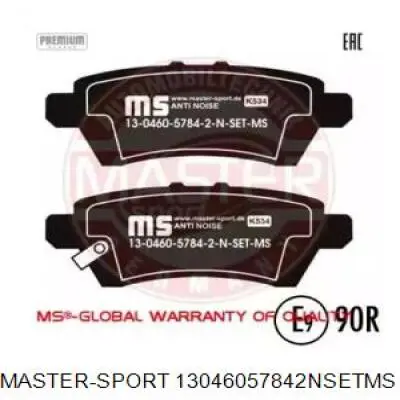 Задние тормозные колодки 13046057842NSETMS Master-sport