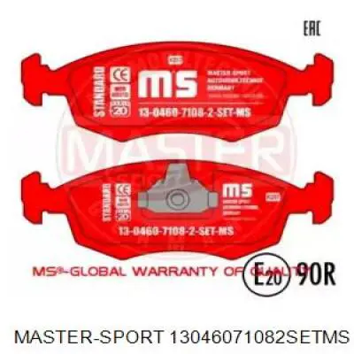 Передние тормозные колодки 13046071082SETMS Master-sport