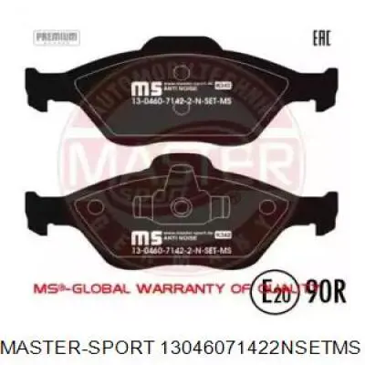 Передние тормозные колодки 13046071422NSETMS Master-sport