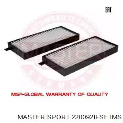 220092IFSETMS Master-sport фильтр салона