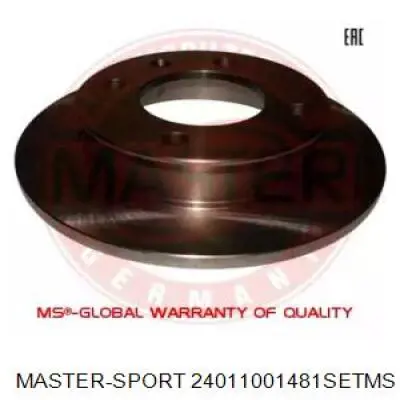 24011001481-SET-MS Master-sport диск тормозной передний