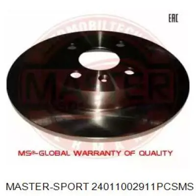 Тормозные диски 24011002911PCSMS Master-sport