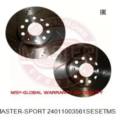 Тормозные диски 24011003561SESETMS Master-sport