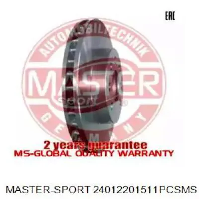 Передние тормозные диски 24012201511PCSMS Master-sport