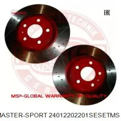 Тормозные диски 24012202201SESETMS Master-sport