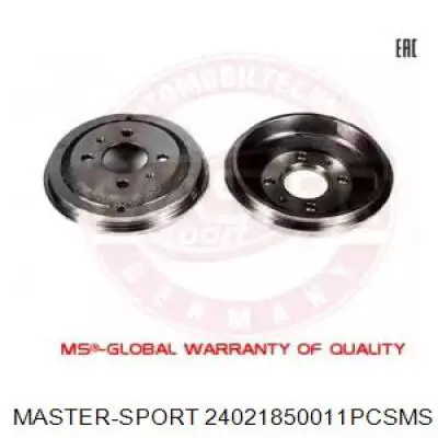 24021850011-PCS-MS Master-sport барабан тормозной задний