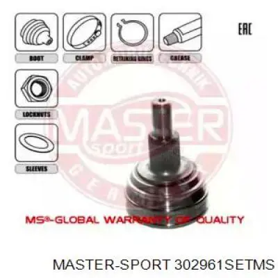 ШРУС наружный передний 302961SETMS Master-sport