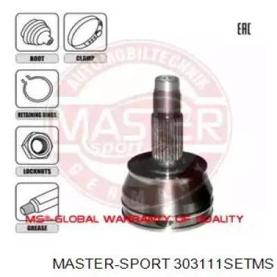 ШРУС наружный передний 303111SETMS Master-sport