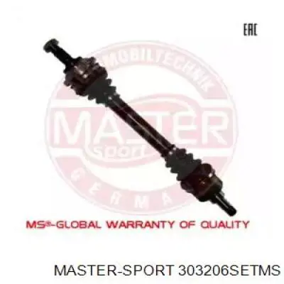 Левая полуось 303206SETMS Master-sport