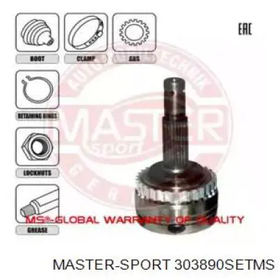 ШРУС наружный передний 303890SETMS Master-sport