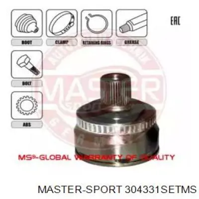 ШРУС наружный передний 304331SETMS Master-sport