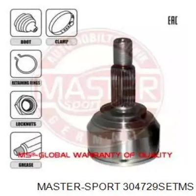 ШРУС наружный передний 304729SETMS Master-sport