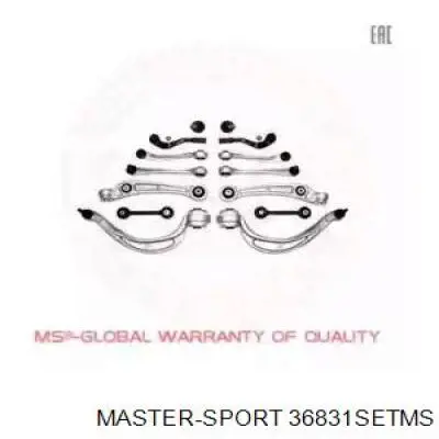 Комплект рычагов передней подвески 36831SETMS Master-sport