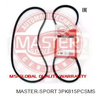 Ремень генератора 3PK815PCSMS Master-sport