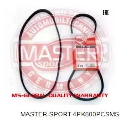 Ремень генератора 4PK800PCSMS Master-sport