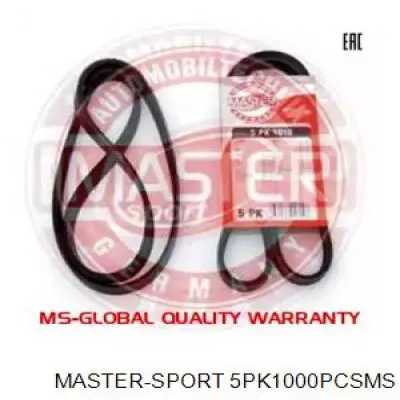 Ремень генератора 5PK1000PCSMS Master-sport