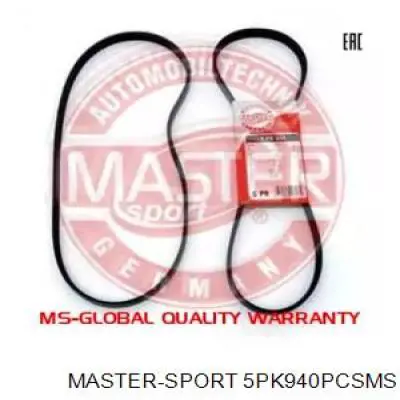 Ремень генератора 5PK940PCSMS Master-sport