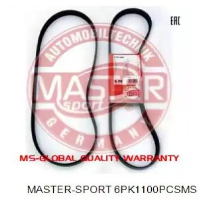 Ремень генератора 6PK1100PCSMS Master-sport