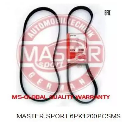 Ремень генератора 6PK1200PCSMS Master-sport