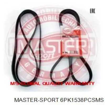 6PK1538PCSMS Master-sport ремень генератора