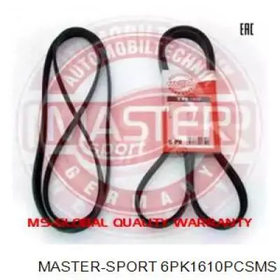 Ремень генератора 6PK1610PCSMS Master-sport