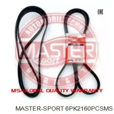 Ремень агрегатов приводной Master-sport 6PK2160PCSMS