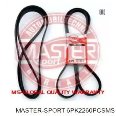 Ремень агрегатов приводной Master-sport 6PK2260PCSMS