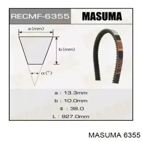 6355 Masuma ремень генератора